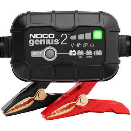 NOCO GENIUS2: 2A 6V/12V Smart Battery Charger – Automatic Maintainer, Trickle Charger & Desulfator with Overcharge Protection & Temperature Compensation – for Lead-Acid & Lithium Batteries 🍁 All In One Marketplace Canada