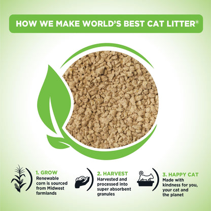 World's Best CAT Litter Comfort Care Unscented, 32-Pounds - Natural Ingredients, Quick Clumping, Flushable, 99% Dust Free & Made in USA - Long-Lasting Odor Control & Easy Scooping 🍁 All In One Marketplace Canada