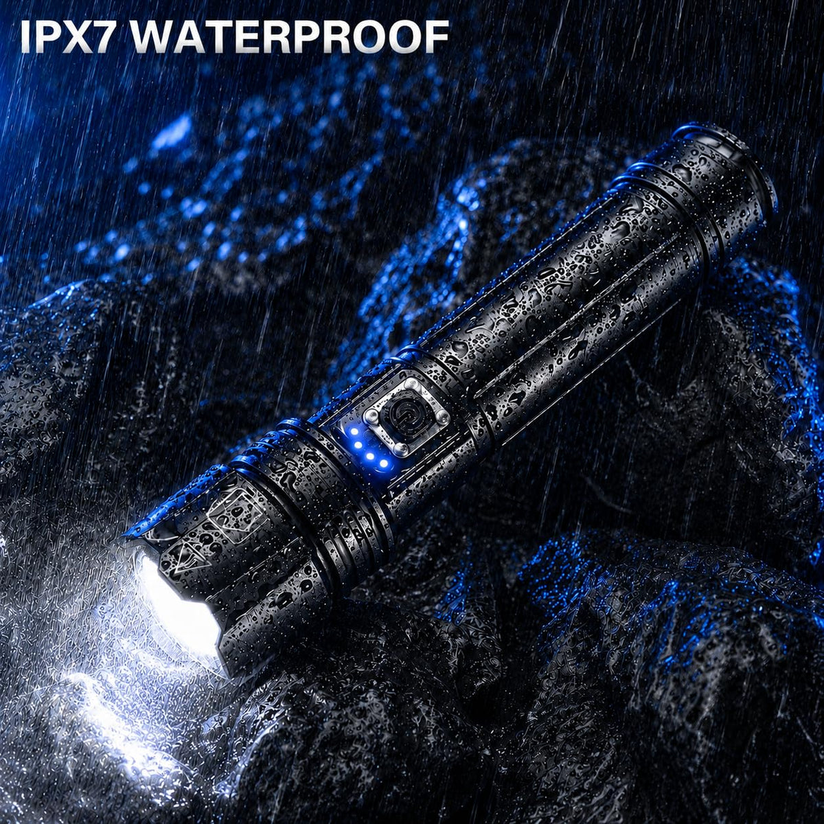 AKNEAR Rechargeable LED Flashlight High Lumens, Super Bright Flashlights with Zoomable & USB C Rechargeable & 5 Light Mode & IPX-7 Waterproof, Powerful Flash Light (2, Standard Display) 🍁 All In One Marketplace Canada