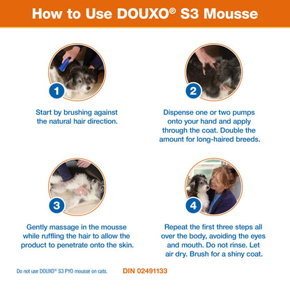 Douxo S3 Pyo Mousse, Contains 3% Chlorhexidine, for Dogs, 5.1 fl. oz. (150mL) 🍁 All In One Marketplace Canada