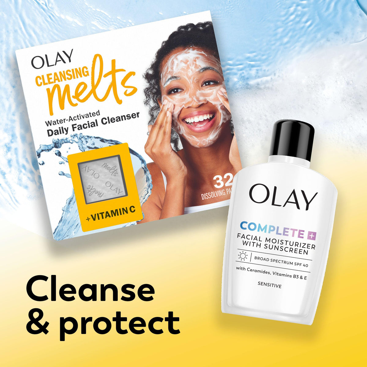 Olay Complete+ Face Moisturizer with Sunscreen SPF 40, For Sensitive Skin, Broad Spectrum Sun Protection, Fragrence-Free - No White Cast on All Tones, Nourishes Moisture Barrier - Ceramides, 177 mL 🍁 All In One Marketplace Canada