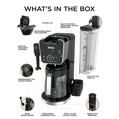 Ninja CFP301C DualBrew Pro Specialty Coffee System, Single-Serve, Pod, and 12-Cup Drip Coffee Maker (Canadian Version) , Black 🍁 All In One Marketplace Canada