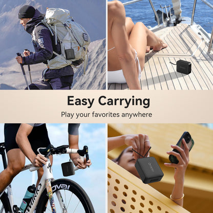 Oraolo Bluetooth Speaker, IPX7 Waterproof Portable Bluetooth Speaker with Stereo Sound, Bluetooth 5.4, Support AUX/TF Card, TWS Pairing,Small Wireless Speaker for Home, Shower, Outdoors, Travel Black 🍁 All In One Marketplace Canada