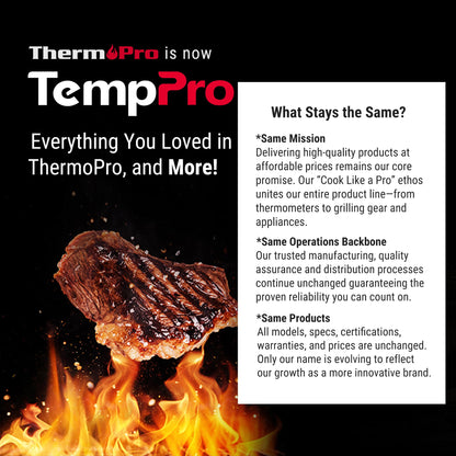 TempPro TP03B Digital Instant Read Meat Thermometer, Cooking Candy Kitchen Food Thermometer with Backlight LCD for BBQ Grill Oil Deep Fry Brewing Wine Making (Previously ThermoPro) 🍁 All In One Marketplace Canada