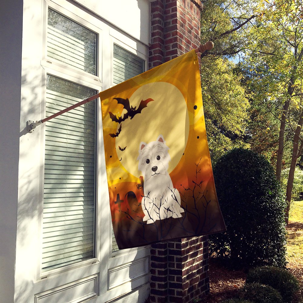 Caroline's Treasures BB4308CHF Halloween Westie Flag Canvas House Size, Large, Multicolor