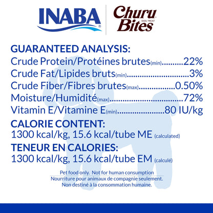 INABA Churu Bites for Dogs, Soft & Chewy Dog Treats with Vitamin E, 11.9 Grams Each Tube, 20 Tubes, Chicken & Cheese Variety Box 🍁 All In One Marketplace Canada