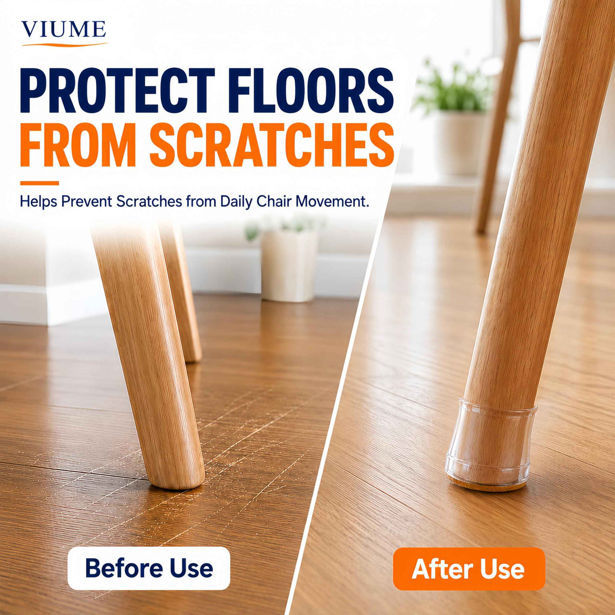 32 Pcs Chair Leg Floor Protectors for Hardwood Floors Silicone Covers to Protect Wood Tile Floors Felt Pads Furniture Leg Caps Anti-Scratch Reduce Noise (Fit:1.3"-2") 🍁 All In One Marketplace Canada