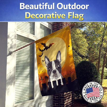 Caroline's Treasures BB1761CHF Halloween Boston Terrier Canvas House Size Flag, Multicolor, Large