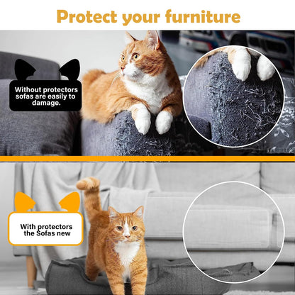 Cat Scratch Protector 11.8" x 118" Self-Adhesive Single Side Furniture Protectors from Cats Scratch, Cat Couch Scratch Protector, Transparent DIY Cutting Anti Scratch Furniture Protector 🍁 All In One Marketplace Canada