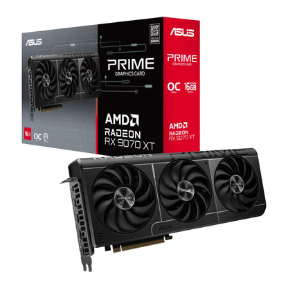 ASUS Prime Radeon™ RX 9070 XT OC Edition Graphics Card (PCIe 5.0, HDMI/DP 2.1, 2.5-Slot Design, axial-tech Fans, Dual Ball Fan Bearings, Dual BIOS, ASUS GPU Guard) 🍁 All In One Marketplace Canada