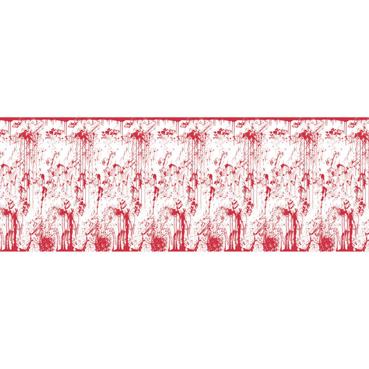 Beistle Bloody Wall Backdrop, 4-Feet by 30-Feet