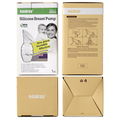haakaa Manual Breast Pump for Breastfeeding, Silicone, Clear 4oz/100ml 🍁 All In One Marketplace Canada