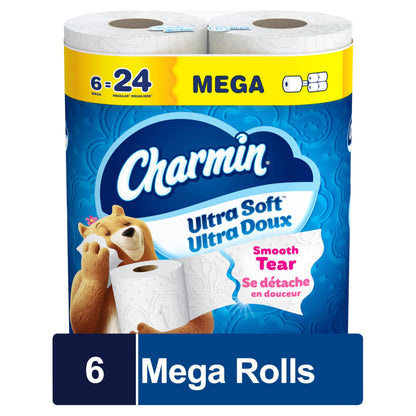 Charmin Toilet Paper Ultra Soft, 18 Mega Rolls = 72 Regular Rolls 🍁 All In One Marketplace Canada