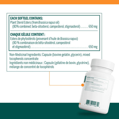 Genestra Brands Col-Sterol - Beta Sitosterol Plant Sterol Supplement - For Heart Health & Cholesterol Support - Herbal Supplement - Dairy Free & Gluten Free - 60 Softgel Capsules 🍁 All In One Marketplace Canada