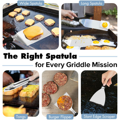 31PCS Griddle Accessories Kit for Blackstone, Flat Top Hibachi Grill Spatula Set with 2 Melting Domes, Burger Press, Patty Maker and Apron, Professional Teppanyaki Tools Gifts for Outdoor BBQ 🍁 All In One Marketplace Canada