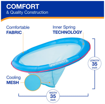 SwimWays Spring Float Premium Papasan Pool Lounger, Inflatable Pool Floats Adult with Fast Inflation for Ages 15 & Up 🍁 All In One Marketplace Canada