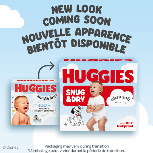 Huggies Size 4 Diapers, Snug & Dry Baby Diapers, Size 4 (20-32 lbs), 186 Count (6 Packs of 31), Packaging May Vary 🍁 All In One Marketplace Canada