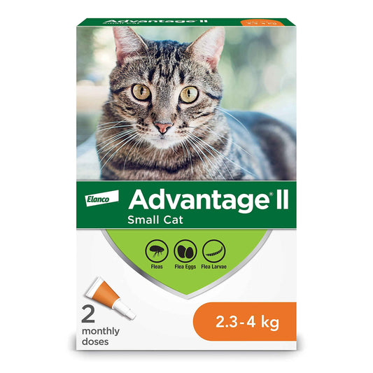 Advantage II Flea Treatment for Small Cats weighing between 2.3 kg to 4 kg (5 lbs. to 9 lbs.)-2 doses 🍁 All In One Marketplace Canada