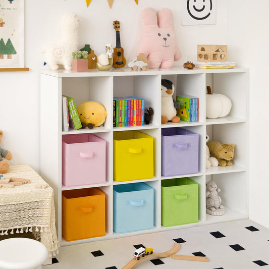 GRANNY SAYS Cube Storage Bins, Pack of 6 Fabric Storage Cubes 11 x 11, Collapsible Square Storage Boxes for Shelves, Cube Bac de Rangement, Cubby Storage Bins for Organising Accessories, Colorful 🍁 All In One Marketplace Canada
