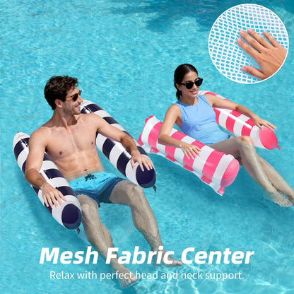HeyStookie 4 Pack Water Hammock & Pool Floaties for Adults, Multi-Purpose Inflatable Pool Toy, 4 in 1 Portable Water Hammock for Pool, Non-Stick PVC Material, 51×27 Inches 🍁 All In One Marketplace Canada