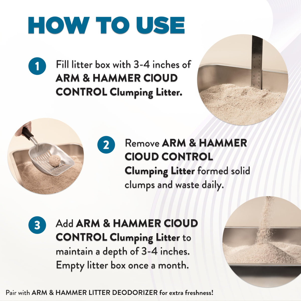 Arm & Hammer Clump & Seal Cloud Control Clay Cat Litter, Multi-Cat, 12.7kg, 7 Days of Odour Control, Dust Free, Clumping Litter (Pack of 1) 🍁 All In One Marketplace Canada