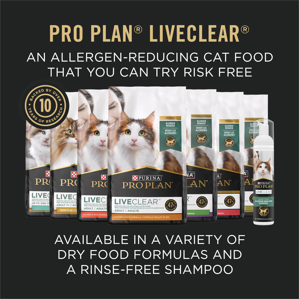 Purina Pro Plan Specialized LiveClear Dry Cat Food, Chicken & Rice - 3.18 kg Bag (1 Pack) 🍁 All In One Marketplace Canada