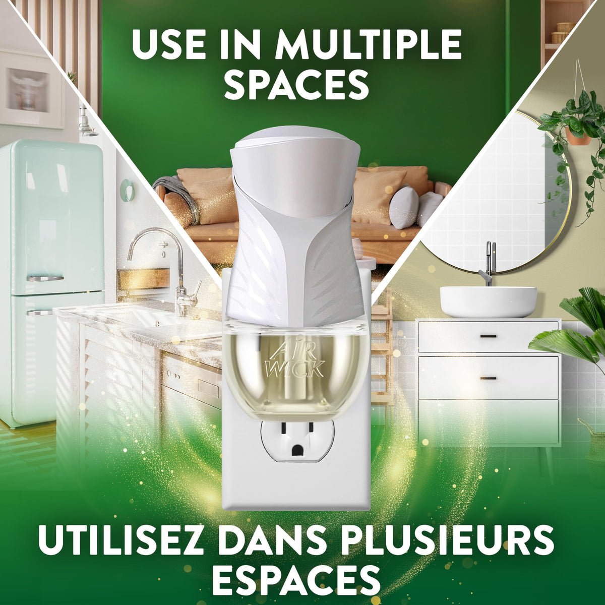 Air Wick Plug In Scented Oil Air Freshener Refills for Home – Infused with Essential Oils – 5 Count – Ocean Breeze Scent 🍁 All In One Marketplace Canada