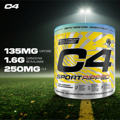 Cellucor C4 Ripped Thermogenic Pre Workout Powder - Informed-Choice Certified Preworkout Energy & Fat Metabolism - Artic Snow Cone, 30 Servings 🍁 All In One Marketplace Canada