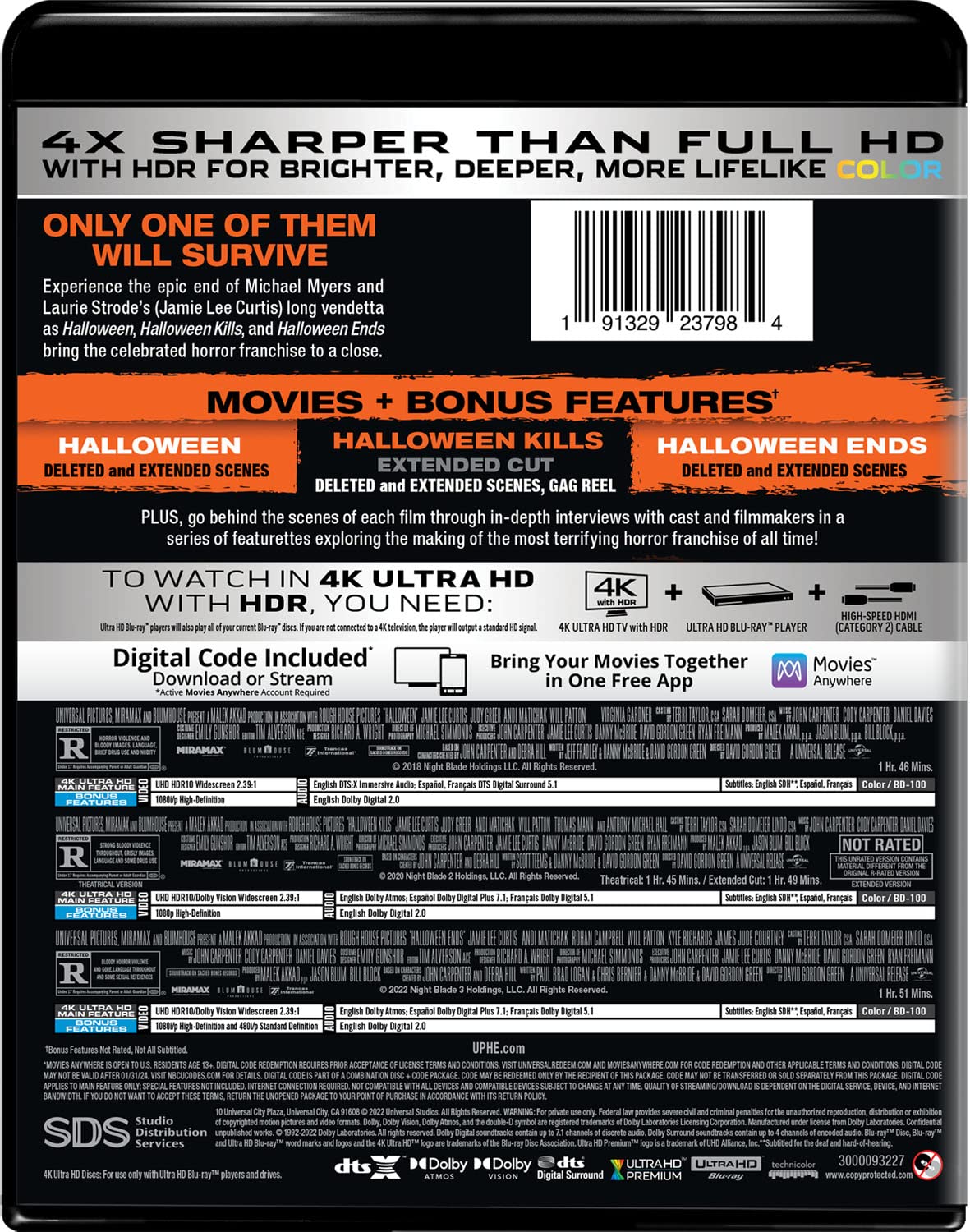 Halloween Trilogy (Halloween / Halloween Kills / Halloween Ends) - 4K Ultra HD + Digital [4K UHD]
