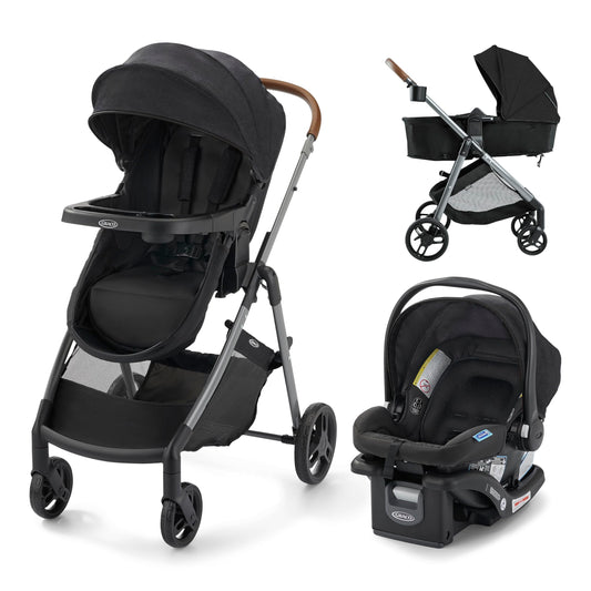Graco Modes Trio Travel System | Riordan (Black) | 3-in-1 Baby Stroller and Car Seat Combo | Rear-Facing from 1.8-16 kg (4-35 lb) 🍁 All In One Marketplace Canada