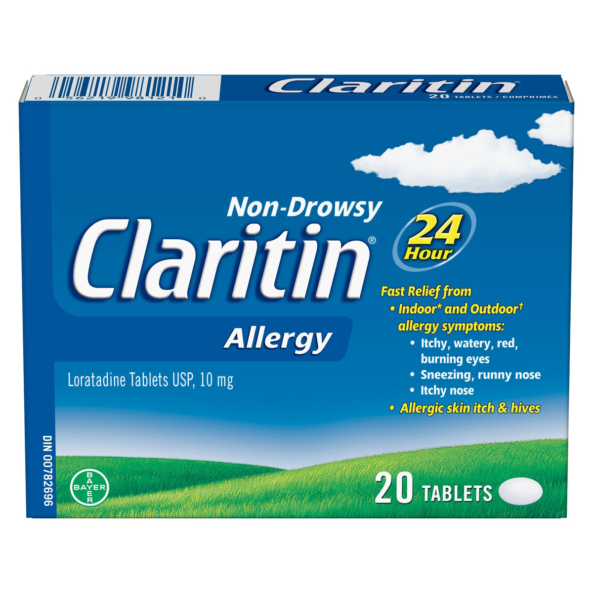 Claritin Allergy Medicine, 24-Hour Non-Drowsy Relief 10 mg, 20 Tablets 🍁 All In One Marketplace Canada