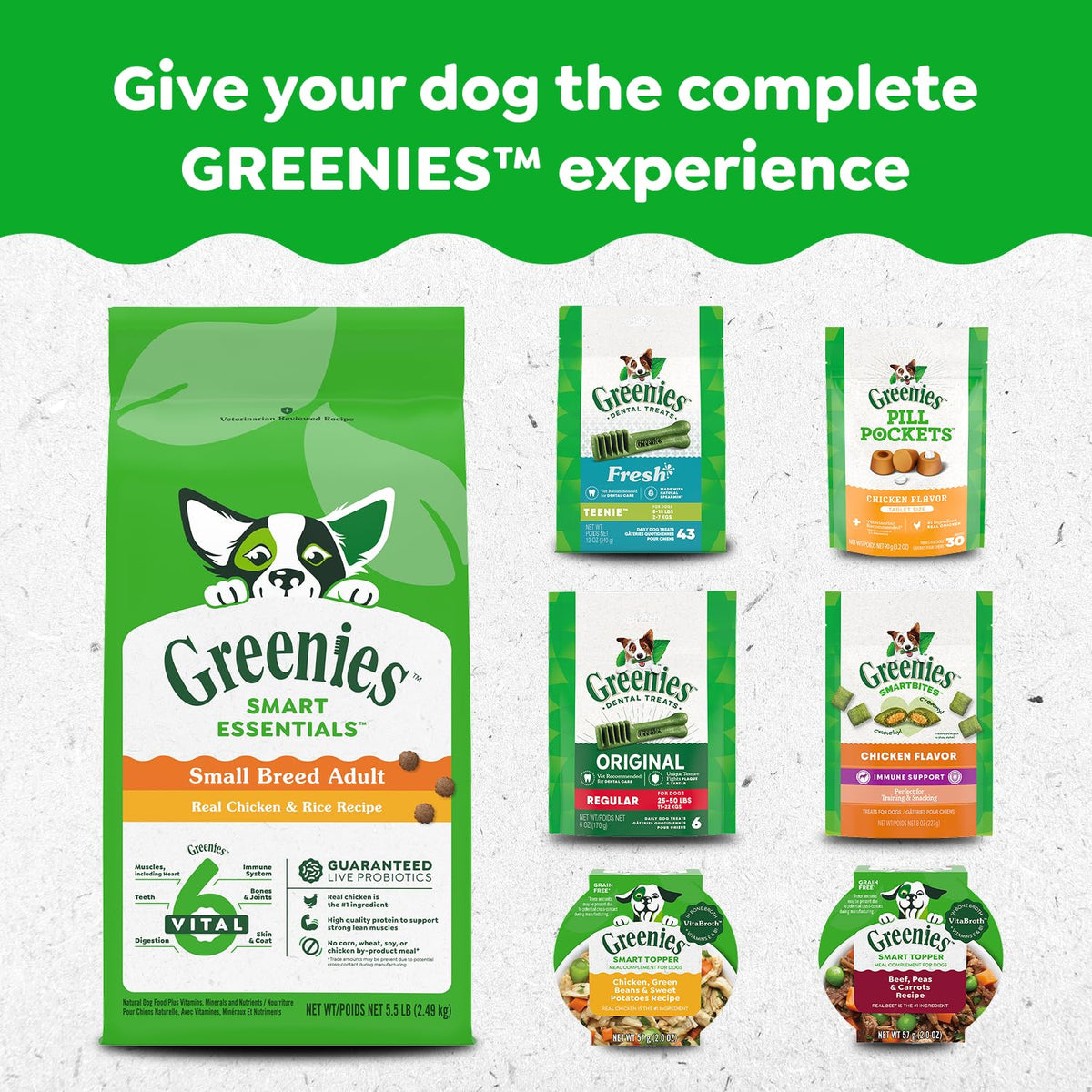 GREENIES Dog Treats Original Petite Natural Dental Care, (45 Treats) 27oz. Pack 🍁 All In One Marketplace Canada