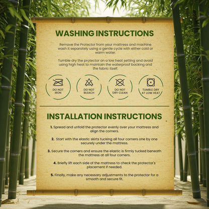 Utopia Bedding Waterproof Mattress Protector Full/Double Size, Bamboo Viscose Mattress Cover 200 GSM, Fits 15 Inches Deep, Breathable, Fitted Style with Stretchable Pockets 🍁 All In One Marketplace Canada