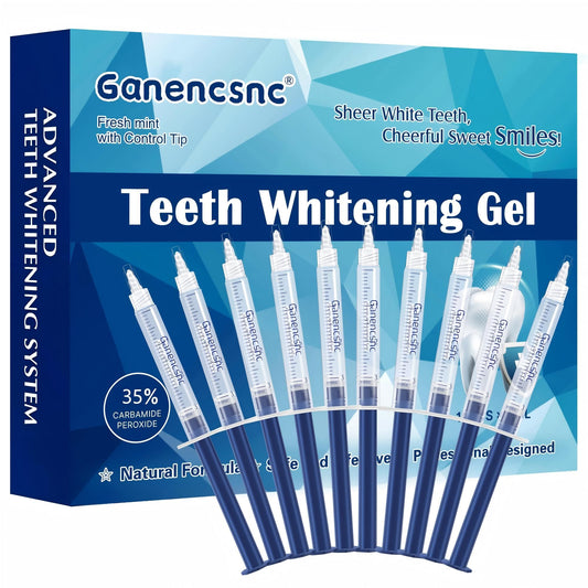 35% Ganencsnc 10-Pack Teeth Whitening Gel Refills - Gentle 35% Carbamide Peroxide Formula - Compatible with Teeth whitening Kit,No Sensitive Teeth Whitener 🍁 All In One Marketplace Canada