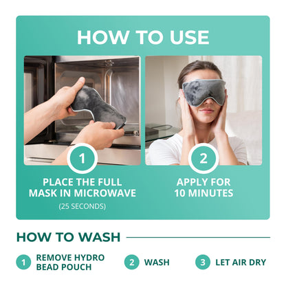 MyHalos® Microwave Activated Moist Heat Eye Compress for Dry Eyes and Stye Treatment - Heated Eye Mask for Dry Eyes -Our Dry Eye Therapy Mask Relives Blepharitis & Pink Eye -Warm Compress for Eyes 🍁 All In One Marketplace Canada