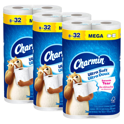Charmin Toilet Paper Ultra Soft, 24 Mega Rolls = 96 Regular Rolls 🍁 All In One Marketplace Canada
