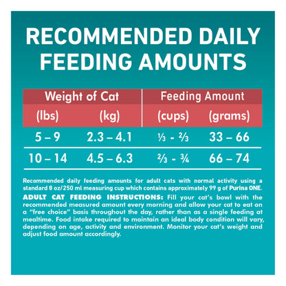 Purina ONE Dry Cat Food, Salmon & Rice Formula - 7.2 kg Bag 🍁 All In One Marketplace Canada