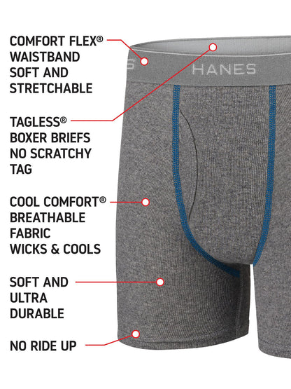 Hanes boys 5 Pack Breathable Boxer Briefs, Assorted, Large US 🍁 All In One Marketplace Canada