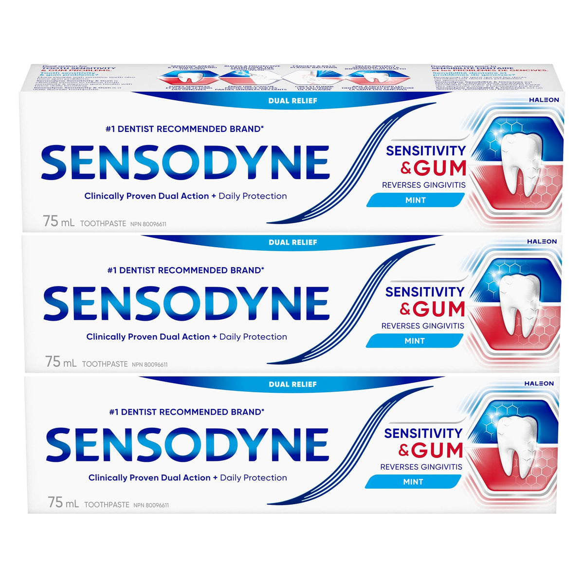 SENSODYNE Sensitivity & Gum Mint (Toothpaste) Pack of 3 🍁 All In One Marketplace Canada