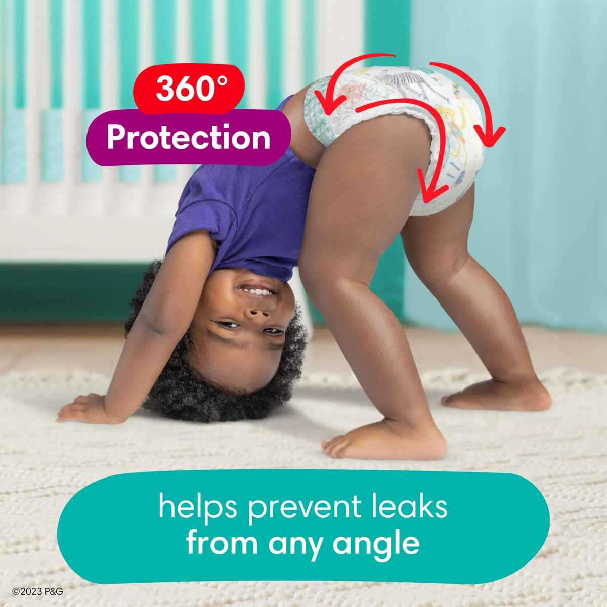 Pampers Cruisers 360 Pull-On Diapers, Size 4 (22-37 lbs), Babyproof up to 100% leakproof diaper1 Pack (Count of 144) 🍁 All In One Marketplace Canada