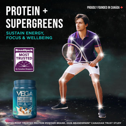 Vega Protein + Supergreens Vegan Plant Based Protein Powder – 20g Organic Pea Protein, Dairy-free, Healthy Breakfast Shake – Coconut Almond, 18 Servings, 518 grams (Pack of 1) 🍁 All In One Marketplace Canada
