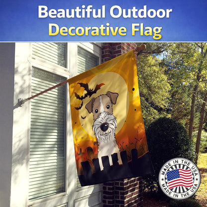 Caroline's Treasures BB1805CHF Halloween Wire Haired Fox Terrier Canvas House Size Flag, Multicolor, Large