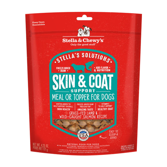 Stella & Chewy's Stella's Solutions Skin & Coat Support Grass-Fed Lamb & Wild-Caught Salmon Dinner Morsels Freeze-Dried Raw Dog Food, 120g 🍁 All In One Marketplace Canada