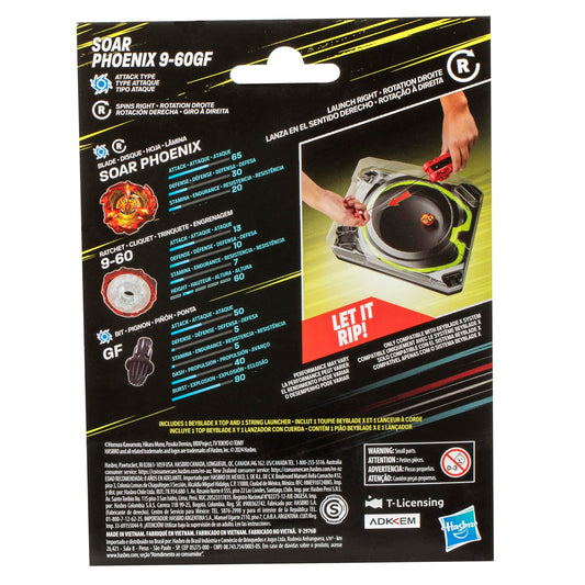 Beyblade X Soar Phoenix 9-60GF Deluxe String Launcher Set with Attack Type Right-Spinning Top Toy; Great Gift for 8 Year Old Boys and Girls 🍁 All In One Marketplace Canada