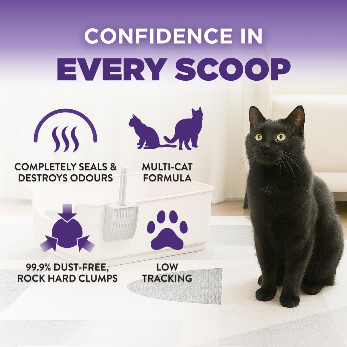 Arm & Hammer Slide Clumping Cat Litter, Multi-Cat Clay, Effortless Clean, 7-Day Odour Control, Dust-Free, Low-Tracking, Rock-Hard Clumps, Baking Soda Power, 12.7 kg 🍁 All In One Marketplace Canada