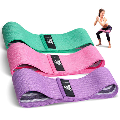 CFX Resistance Bands 3 Sets, Premium Exercise Loops with Non-Slip Design for Hips & Glutes, 3 Resistance Level Workout Booty Bands for Women and Men 🍁 All In One Marketplace Canada