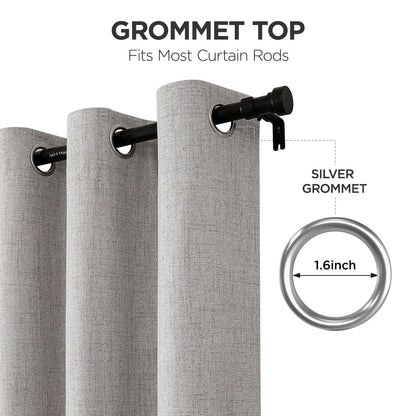 Joydeco 100% Blackout Curtains 2 Panels for Living Room - Linen Black Out Curtains 84 Inch Long Room Darkening Opaque Curtains for Bedroom, Thermal Insulated Drapes Privacy Protection 2 Panels Set 🍁 All In One Marketplace Canada