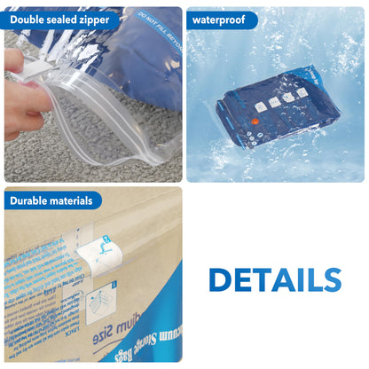 24 Pack Vacuum Storage Bags with Electric Pump (5 Jumbo/5 Large/5 Medium/5 Small/4 Roll), Plastic Packaging Bags,Space Saver Sealer Bags for Clothes, Pillows, Comforters, Blankets, Bedding 🍁 All In One Marketplace Canada
