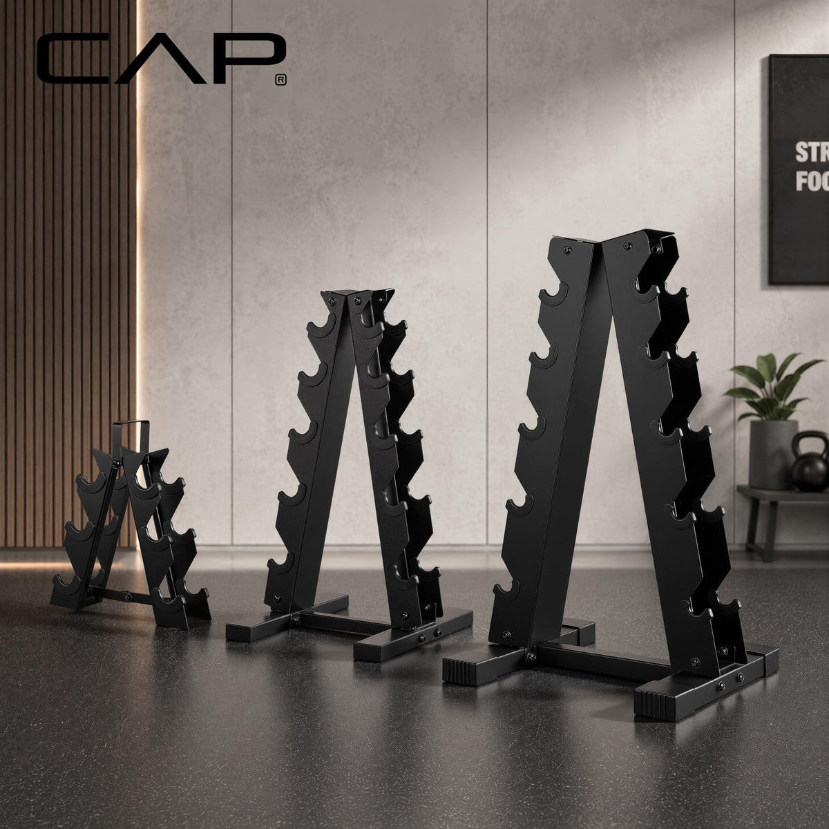 CAP Barbell A-Frame Dumbbell Hand Weight Vertical Storage Rack - Carbon 🍁 All In One Marketplace Canada