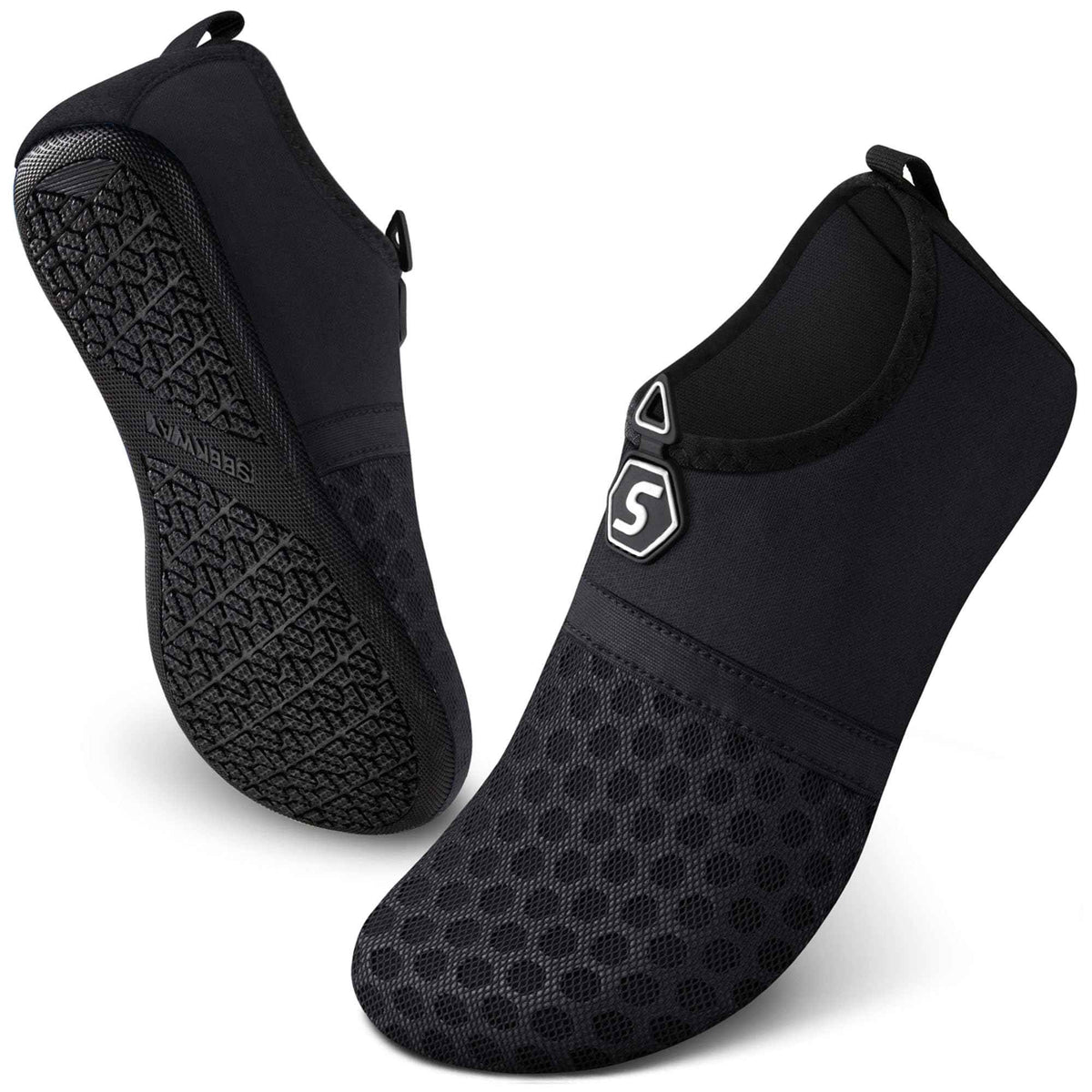 SEEKWAY Water Shoes Women Men Quick-Dry Beach Aqua Socks Barefoot Non Slip Swim Pool Outdoor Surf River Lake Yoga SK001 Black Size 6.5-7.5 W/5.5-6.5 M 🍁 All In One Marketplace Canada